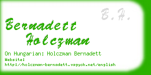 bernadett holczman business card